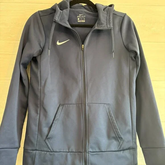 Nike jacket Therma Zip Training Hoodie Size S Blue - Picture 1 of 6